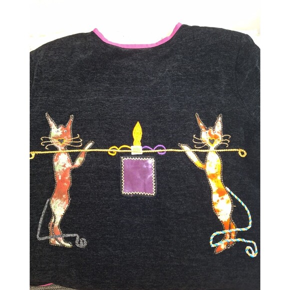 PURRIN ISLAND SPORTSWEAR Funny Cat Theme Blazer Jacket Women's XL Novelty Cat's - Picture 14 of 16